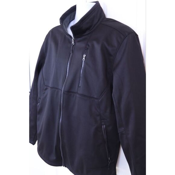 Swiss Tech Men's Black Full Zip Softshell Jacket Size Small 34-36 Fleece - Picture 1 of 8